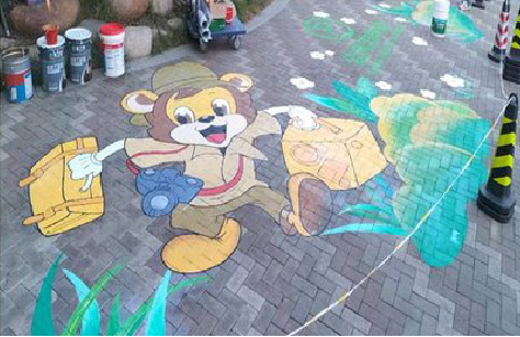 印江夏季画地面彩绘会遇到的问题