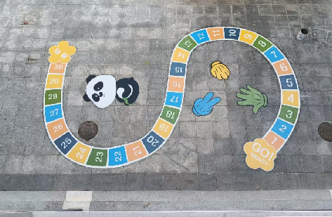 印江地面游戏彩绘