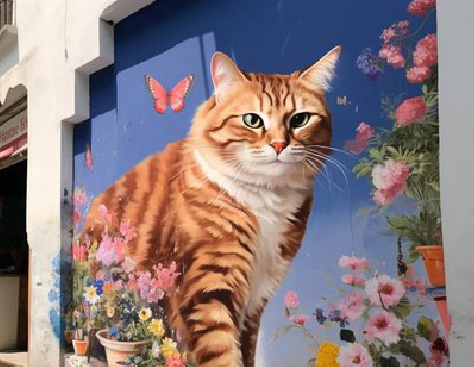 印江自己绘制有个性的手绘墙