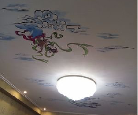 印江如何快速绘制天花板上的手绘墙？