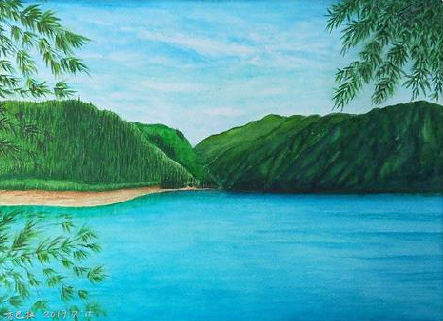 印江在墙绘中，如何绘画绿水青山？