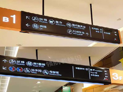 印江如何通过商场标识牌引导客流分布？
